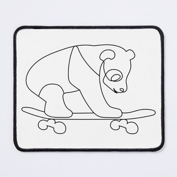 Item preview, Skateboarding Panda | One Line Drawing | One Line Art | Minimal | Minimalist designed and sold by One-Line-Artist.