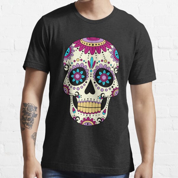 Mexican Skull Sombrero Art Tatooman Calavera El Dia De Los Muertos T