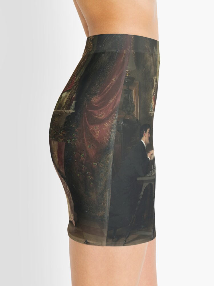 Alternate view of The Proposal Oil Painting by Knut Ekwall Mini Skirt