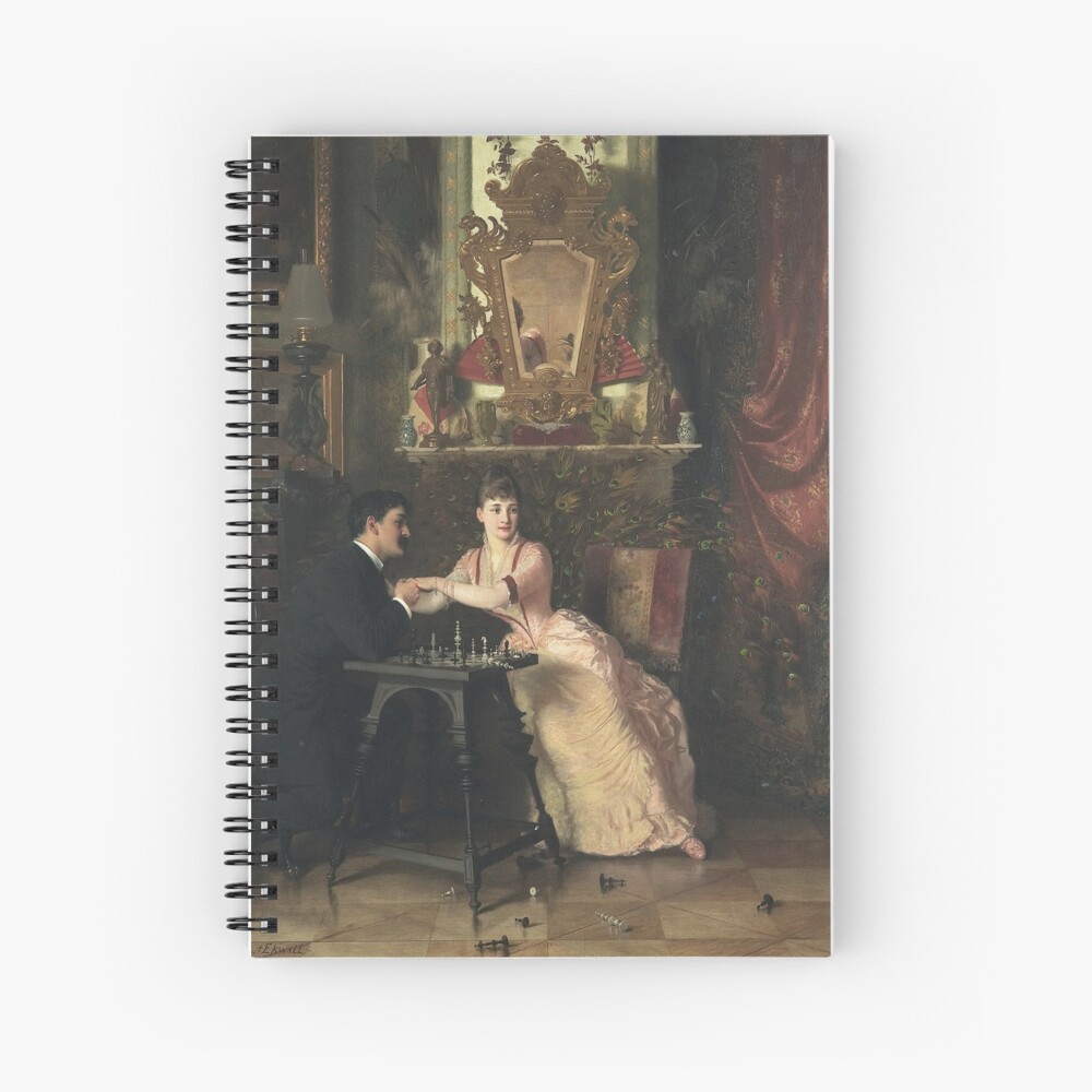 The Proposal Oil Painting by Knut Ekwall Spiral Notebook