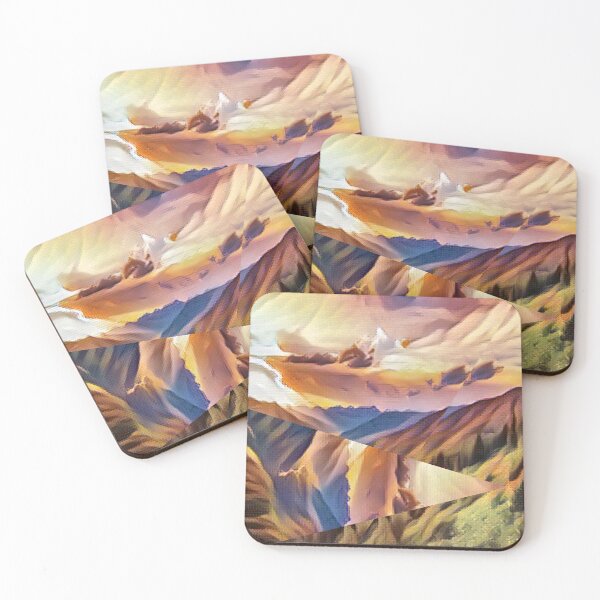 Item preview, Asymmetric Mountains - Mountains Art Design, Modern Asymmetric Colorful Mountains Landscape Art designed and sold by MrGiftee.