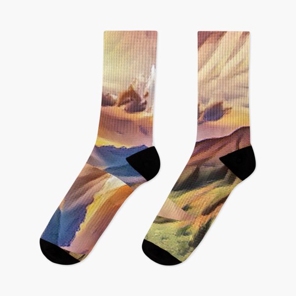 Item preview, Asymmetric Mountains - Mountains Art Design, Modern Asymmetric Colorful Mountains Landscape Art designed and sold by MrGiftee.
