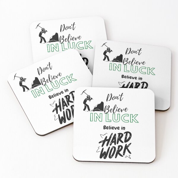 Item preview, Dont't believe in luck hard word positivevibes designed and sold by HarriPaloma.
