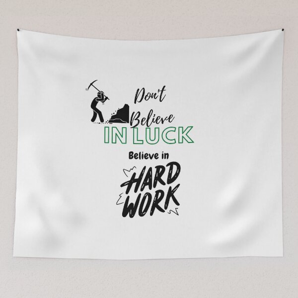 Item preview, Dont't believe in luck hard word positivevibes designed and sold by HarriPaloma.