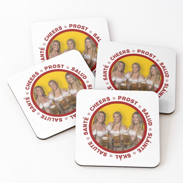 Item preview, Prosit cheers in several languages! Dirndl women Red! designed and sold by OptLuv.