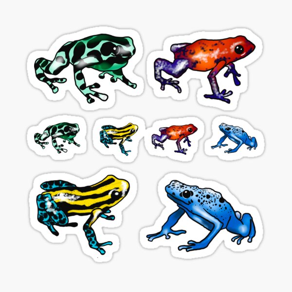 Item preview, Poison frog amazonia pack1 designed and sold by Jacostickers.