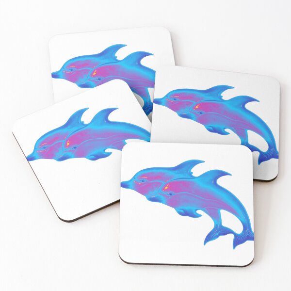 Item preview, Two cute dolphins, abstract art designed and sold by zeljana0504.