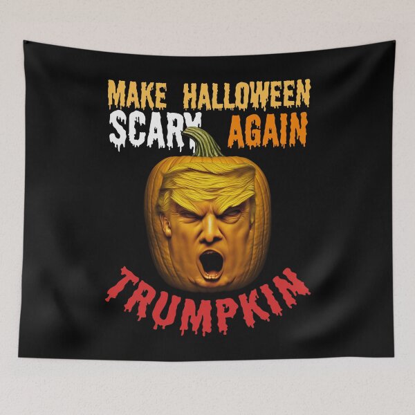 Item preview, Trumpkin Make Halloween Scary Again – Funny Donald Trump Pumpkin Halloween Quote designed and sold by MadeByRobots.
