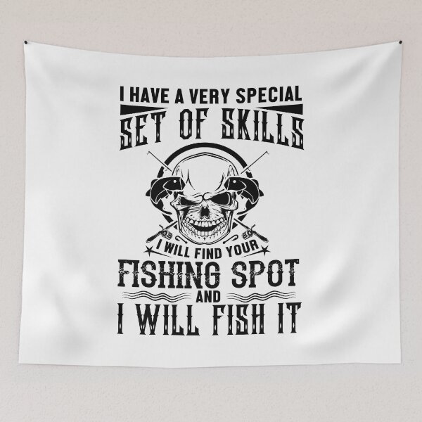 Item preview, Skull fishing set of skills funny  designed and sold by Mansn.