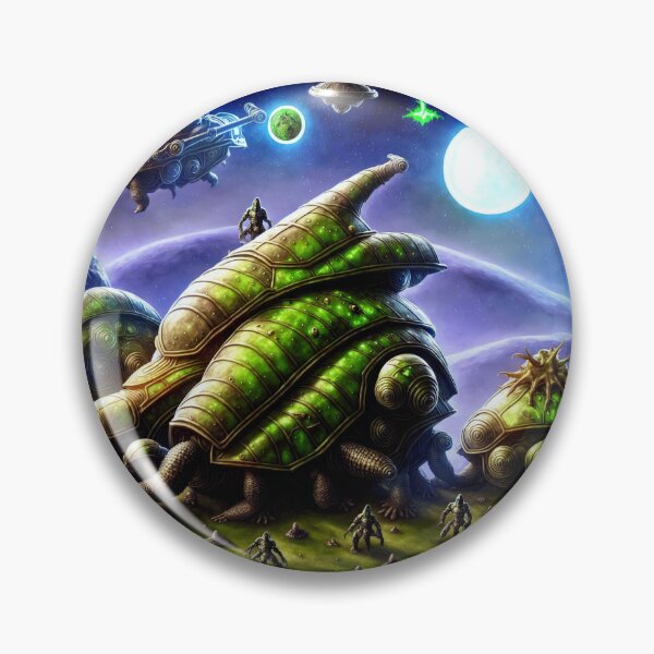 Item preview, Green alien battlesnails with tripods and alien seastars designed and sold by BrachiaST.