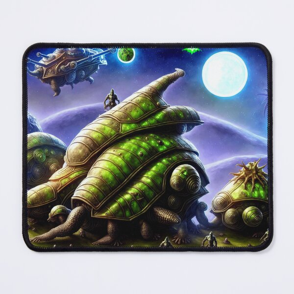 Item preview, Green alien battlesnails with tripods and alien seastars designed and sold by BrachiaST.