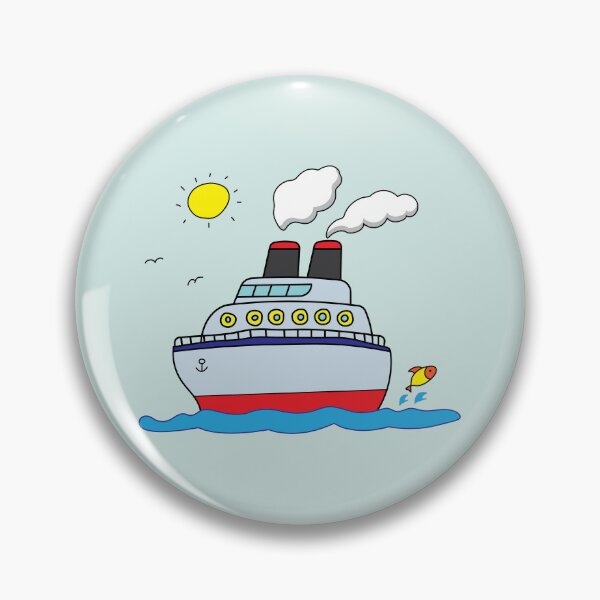 Item preview, funny cruise ship sailing on the sea  designed and sold by wordspotrayal.
