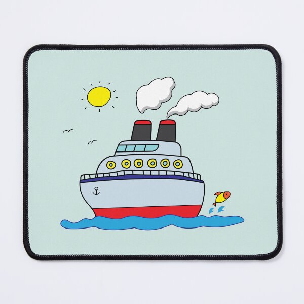 Item preview, funny cruise ship sailing on the sea  designed and sold by wordspotrayal.