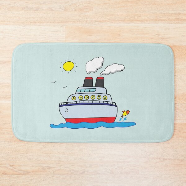 Item preview, funny cruise ship sailing on the sea  designed and sold by wordspotrayal.