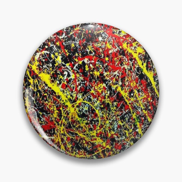 Item preview, Abstract Jackson Pollock Painting Original Art ,artwork by Jackson Pollock, red, yellow, black, designed and sold by kinsley45.