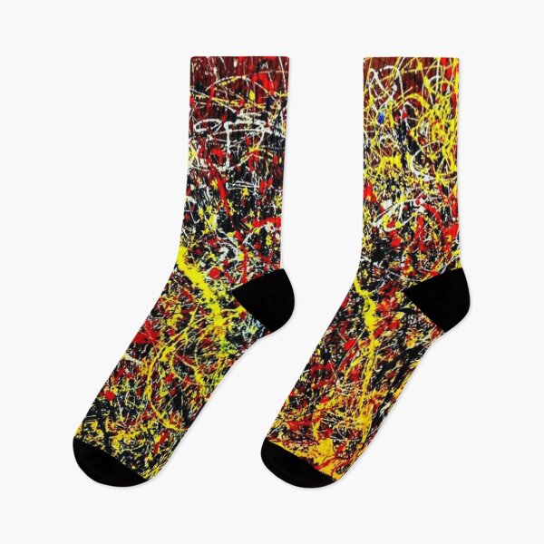 Item preview, Abstract Jackson Pollock Painting Original Art ,artwork by Jackson Pollock, red, yellow, black, designed and sold by kinsley45.