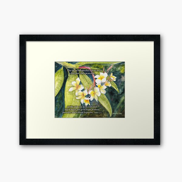 Plumeria-James 3:17 Framed Art Print