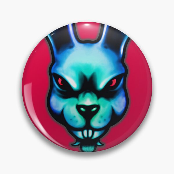 Item preview, Blue Bunny - Frog Leap Studios Bunny fan art red eyed rabbit dark blue rainbow FLS Leo Moracchioli designed and sold by IMNIUM.