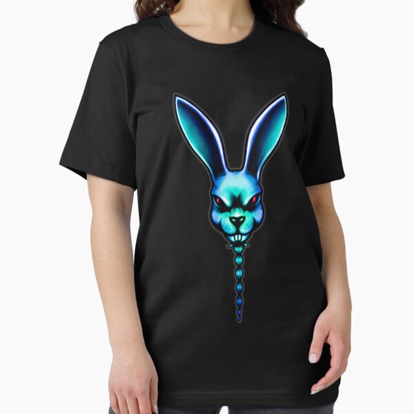Vista previa del artículo con la obra «Blue Bunny - Frog Leap Studios Bunny fan art conejo de ojos rojos arcoíris azul oscuro FLS Leo Moracchioli», diseñado y vendido por IMNIUM.
