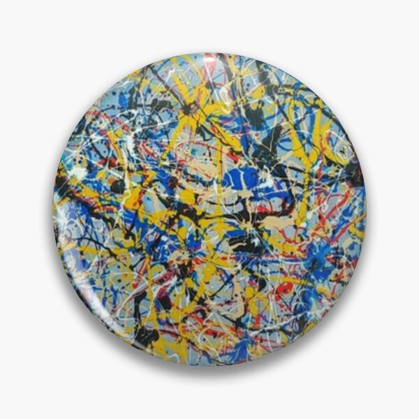 Item preview, Abstract Jackson Pollock Painting Original Art ,artwork by Jackson Pollock, red, yellow, blue, black, designed and sold by kinsley45.