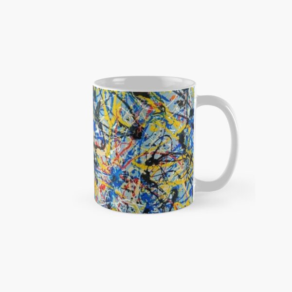 Item preview, Abstract Jackson Pollock Painting Original Art ,artwork by Jackson Pollock, red, yellow, blue, black, designed and sold by kinsley45.