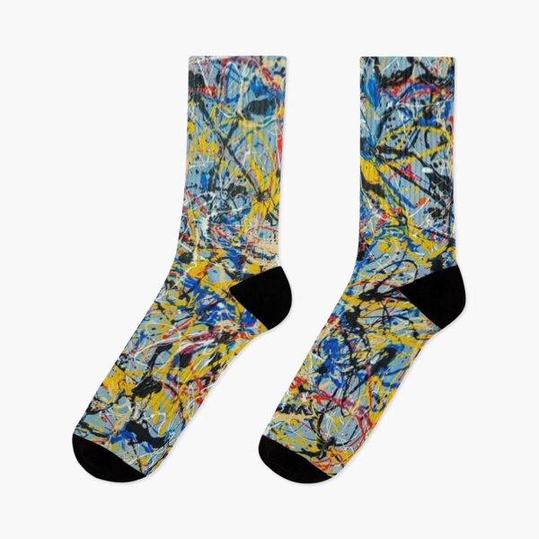 Item preview, Abstract Jackson Pollock Painting Original Art ,artwork by Jackson Pollock, red, yellow, blue, black, designed and sold by kinsley45.
