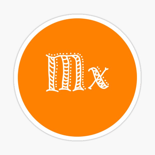 Copy of Non-binary or gender neutral title 'Mx' on orange Sticker