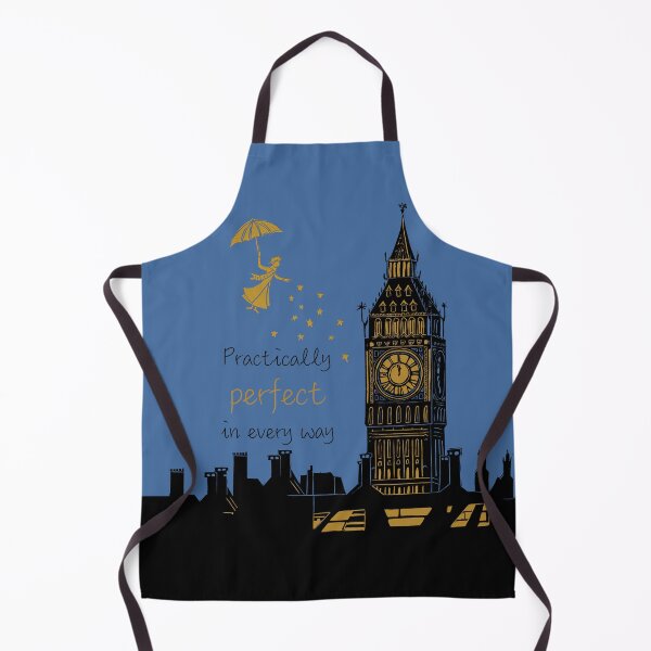 Item preview, Practically Perfect in Every Way, Mary Poppins and Big Ben Linocut Silhouette  designed and sold by Maddy Bennett.
