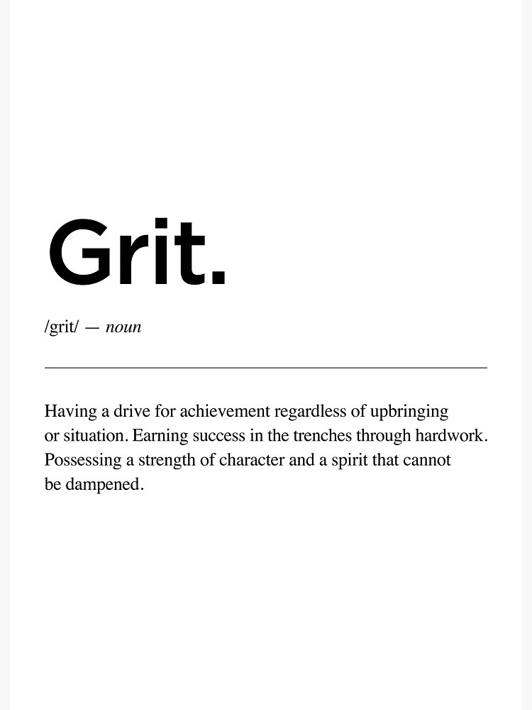 Grit Definition | Office Wall Art | Home Office Print ...