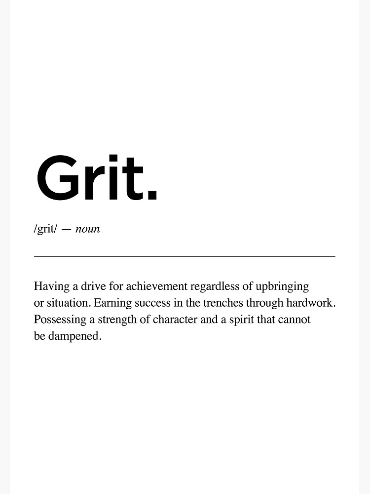 Grit Definition | Office Wall Art | Home Office Print ...
