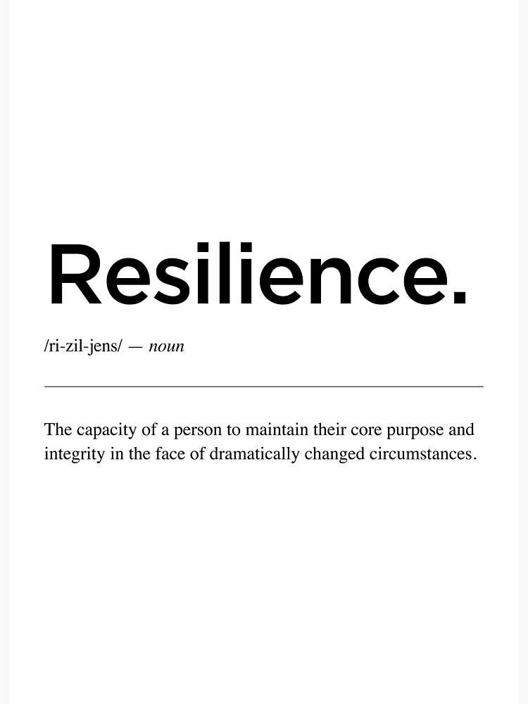 Resilience Definition | Office Wall Art | Home Office Print | Inspirational  Quote Prints | Home Decor | Motivational Prints | Home Office Decor |  Resilience Prints | Resilience Poster