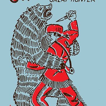 Artwork thumbnail, Davey Crockett but in red by Joby Cummings