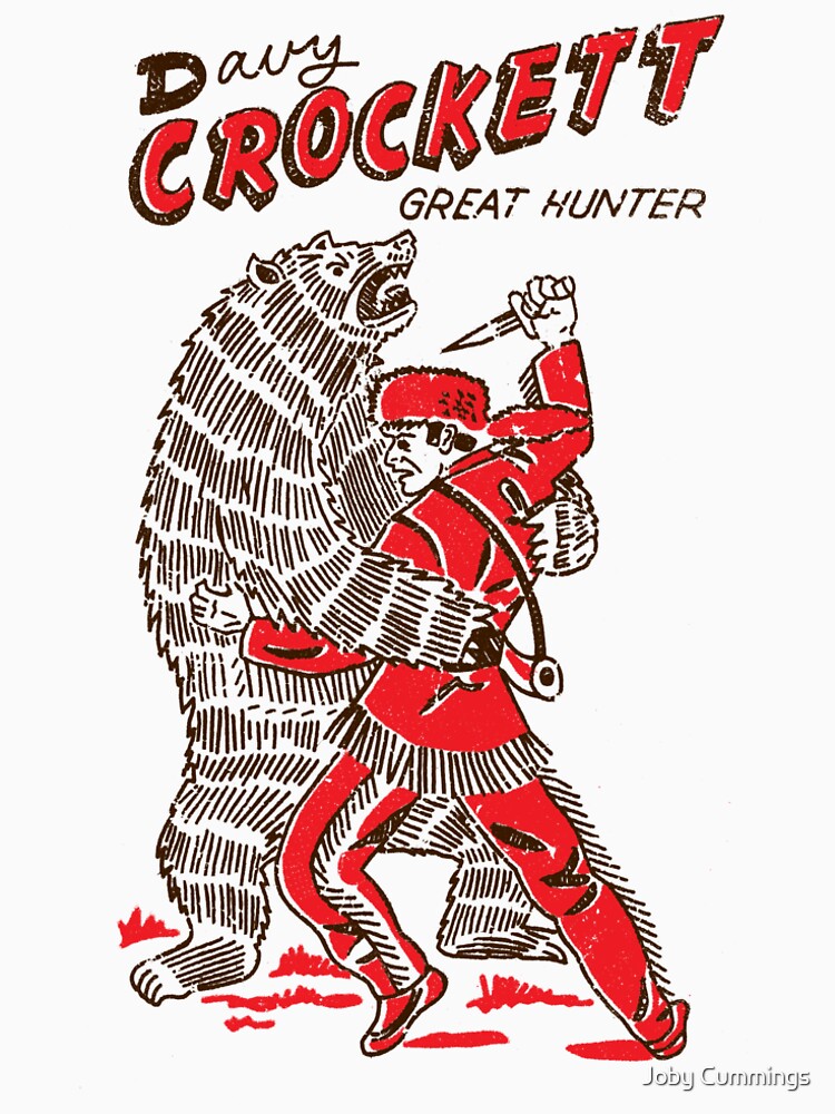 Thumbnail 6 of 6, Premium T-Shirt, Davey Crockett but in red designed and sold by jabwai.