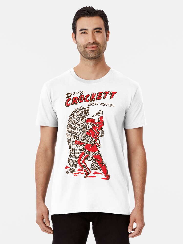 Thumbnail 1 of 6, Premium T-Shirt, Davey Crockett but in red designed and sold by jabwai.
