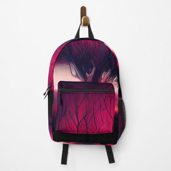 Item preview, red sky with glamorous view and a single tree, nature painting #15 designed and sold by supeart.