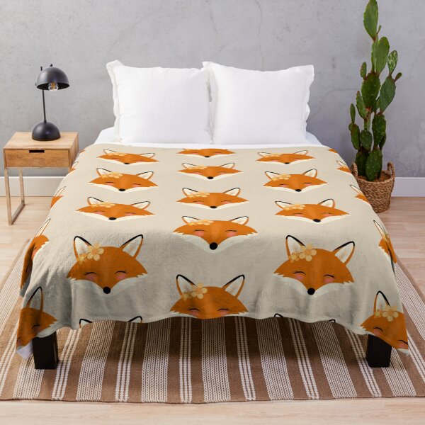 Item preview, Happy Fox with flowers designed and sold by ArteAnnie.