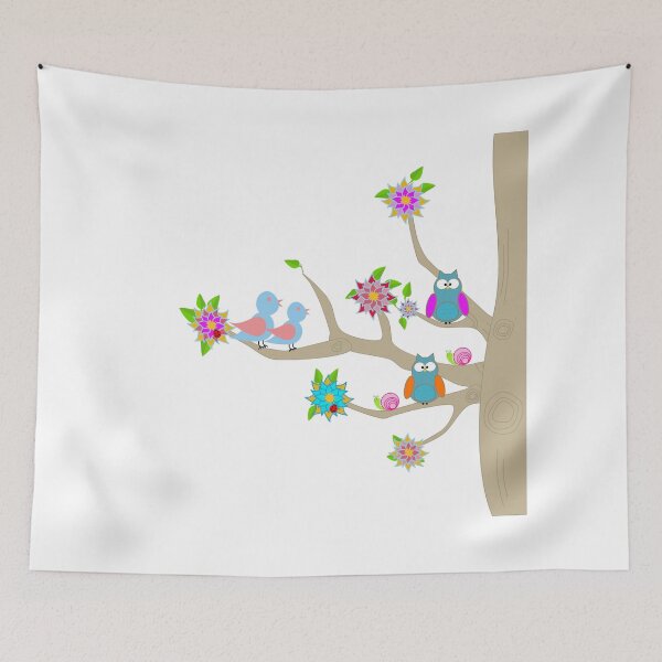 Item preview, A tree with animals and flowers designed and sold by ikshvaku.