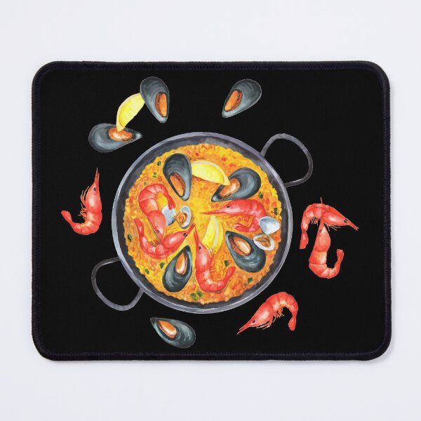 Item preview, Spanish Seafood Paella With Shrimps, Mussels and Clams designed and sold by Alicia Chee.