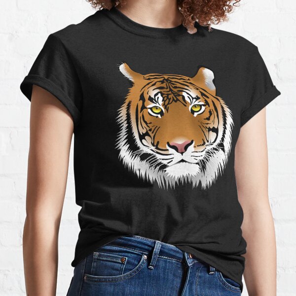 Tiger Shirts for Women Tiger Leopard Face Graphic Tees Tops Animal Lover  Gift Wild Cat Tigers Short Sleeve T-Shirt at  Women’s Clothing store