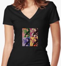Charlie's Angels Pop Art Women's Fitted V-Neck T-Shirt