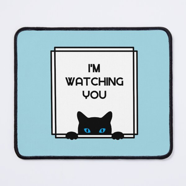 Item preview, the cat that likes to spy on its owner_Black Cat Watching_My Cat Stare At Me designed and sold by jessie848v.