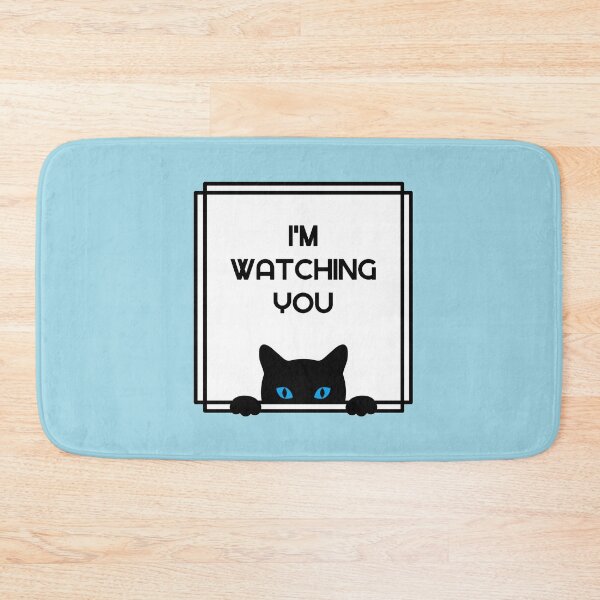 Item preview, the cat that likes to spy on its owner_Black Cat Watching_My Cat Stare At Me designed and sold by jessie848v.