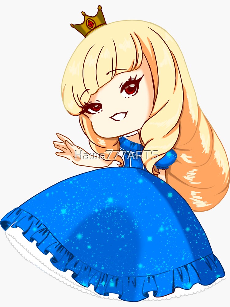 Thumbnail 3 of 3, Sticker, Chibi Sparkling Princess designed and sold by Hawa777ARTS.