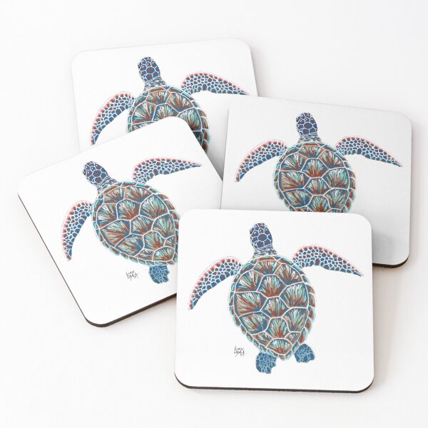 Item preview, Colourful Sea Turtle designed and sold by lucyluart.