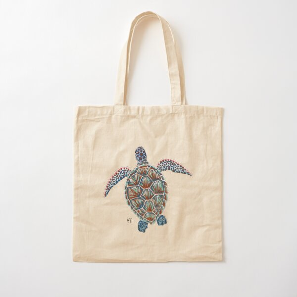 Colourful Sea Turtle Cotton Tote Bag