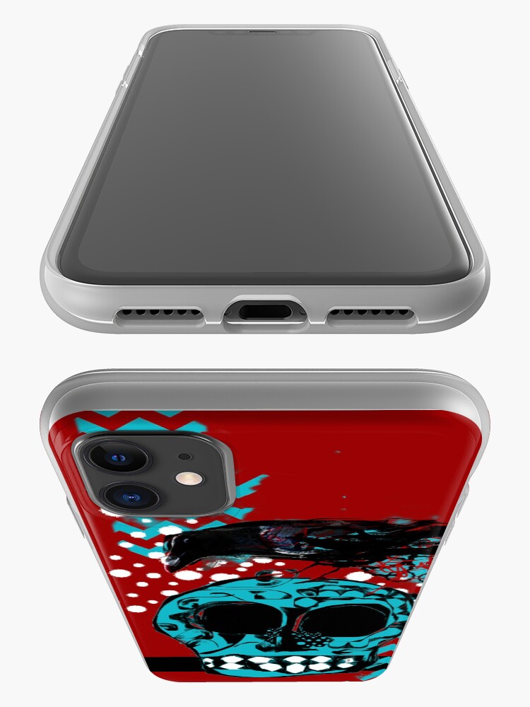 Alternate view of Crow and Skull Contemplation iPhone Case & Cover