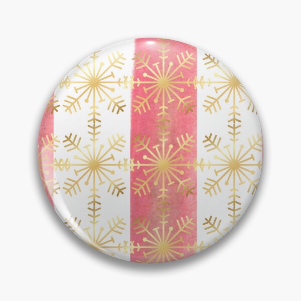 Item preview, red stripe pattern golden snowflakes designed and sold by FONESAY.