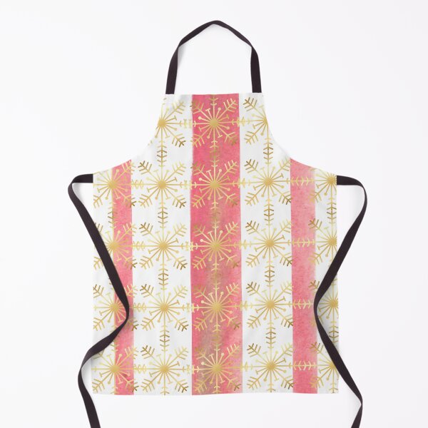Item preview, red stripe pattern golden snowflakes designed and sold by FONESAY.