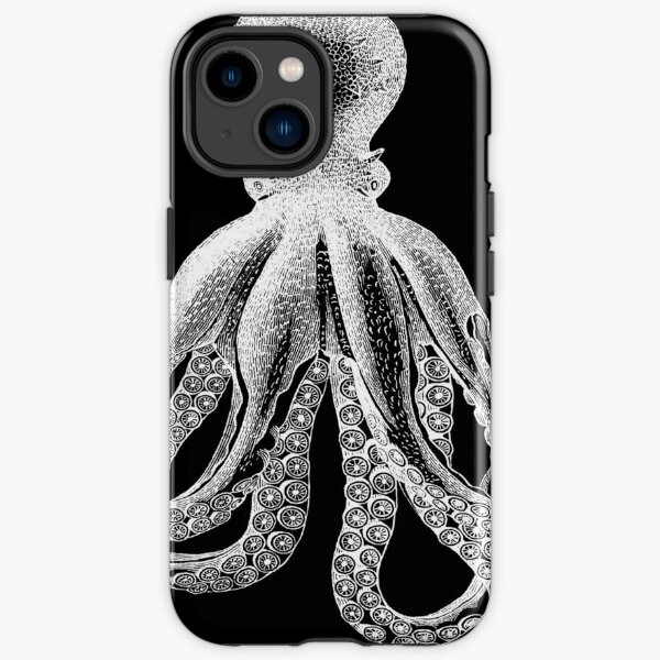 Octopus | Vintage Octopus | Tentacles | Sea Creatures | Nautical | Ocean | Sea | Beach | Black and White |  iPhone Tough Case