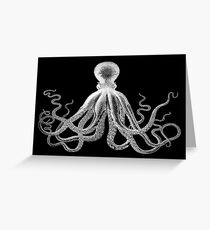 Octopus | Black and White Greeting Card